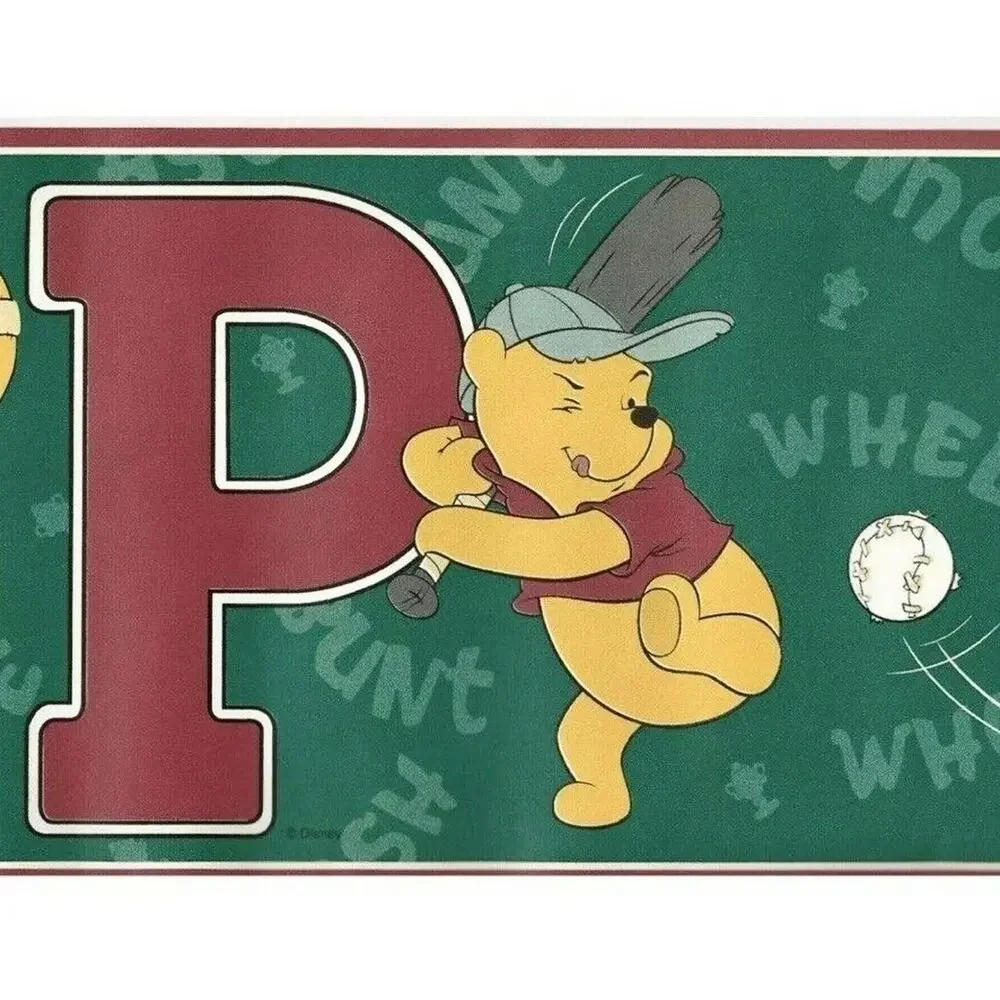 3 Rolls Winnie the Pooh Prepasted Wallpaper Border Sports 5yds Each Vintage 90s